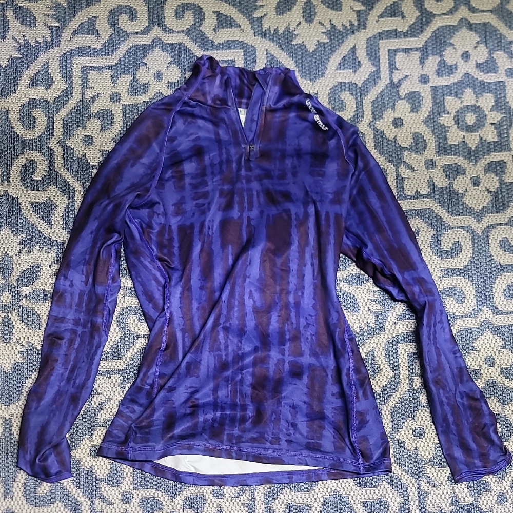 Under Armour Cold Gear Purple Tie Dye Quarter Zip - Medium